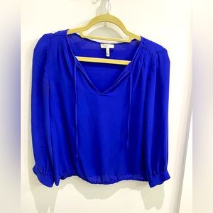 Joie Royal Blue Silk Blouse